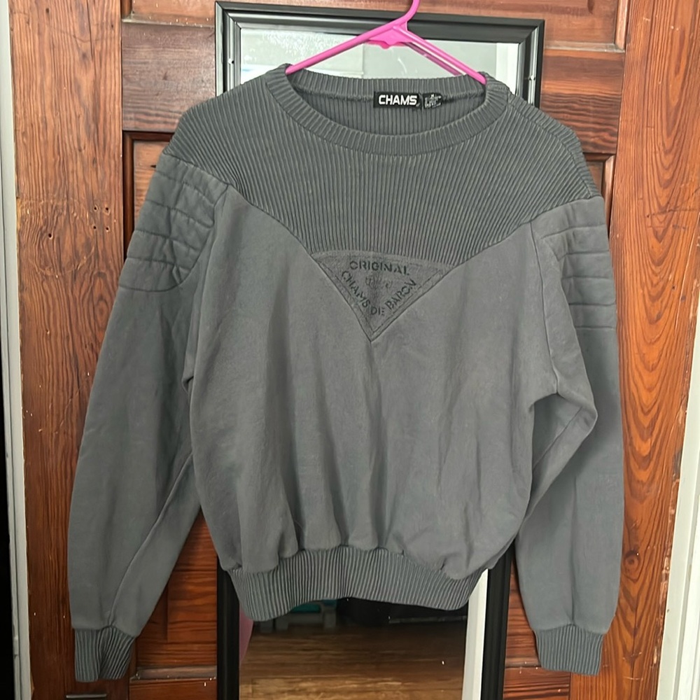 WOMEN'S VINTAGE CHAMS RIBBED SWEATSHIRT - MEDIUM